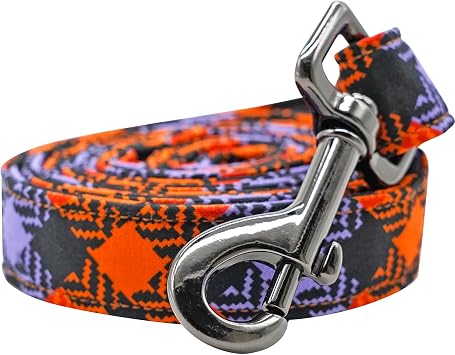 Dog Leash, Fall Durable Soft Dog Leashes Halloween Plaid Pet Leash with Cotton Handle for Small Medium Large Dogs