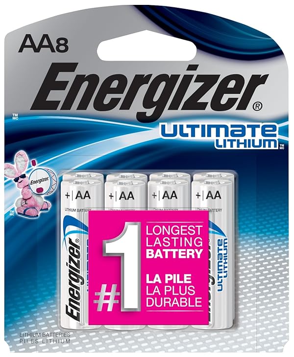 Energizer Ultimate Lithium AA Batteries 8 Pack, 1.5V Longest-Lasting Double A High-Drain Devices by Energizer - Used condition - US$18.98