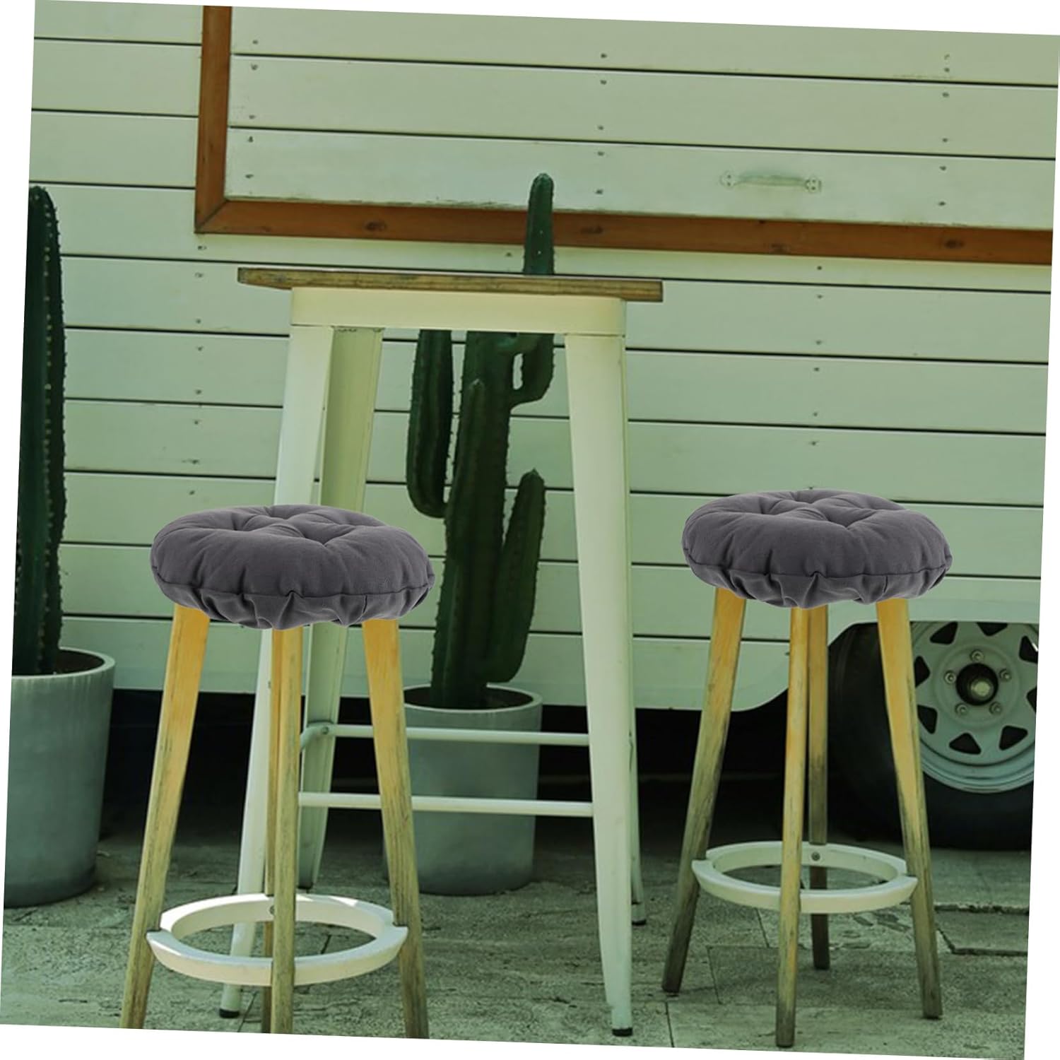 Round Barstool Cushion Cover with Elastic Band Comfortable and Soft Padded Seat Cover for Wooden Metal Stools Easy to Clean Deep