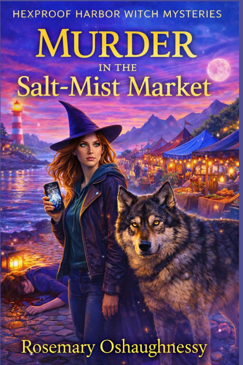 Murder in the Salt-Mist Market: A Witchy Small-Town Cozy Mystery with a Wolf Companion (Hexproof Harbor Witch Mysteries)