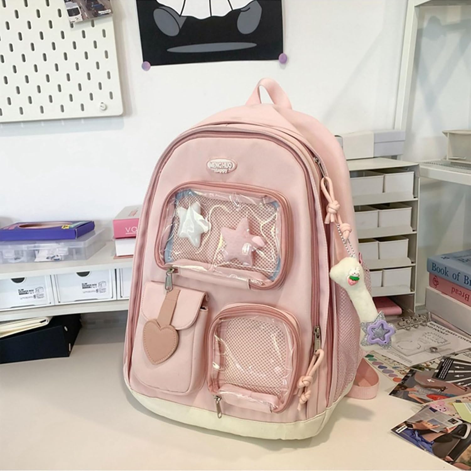 JUSTGREENBOX - Nuovo Zaino Damski Moda Scuola Zaino Donne Zaino Personalizzato Scuola Borsa Per Le Ragazze Adolescenti Nero 3654659024930