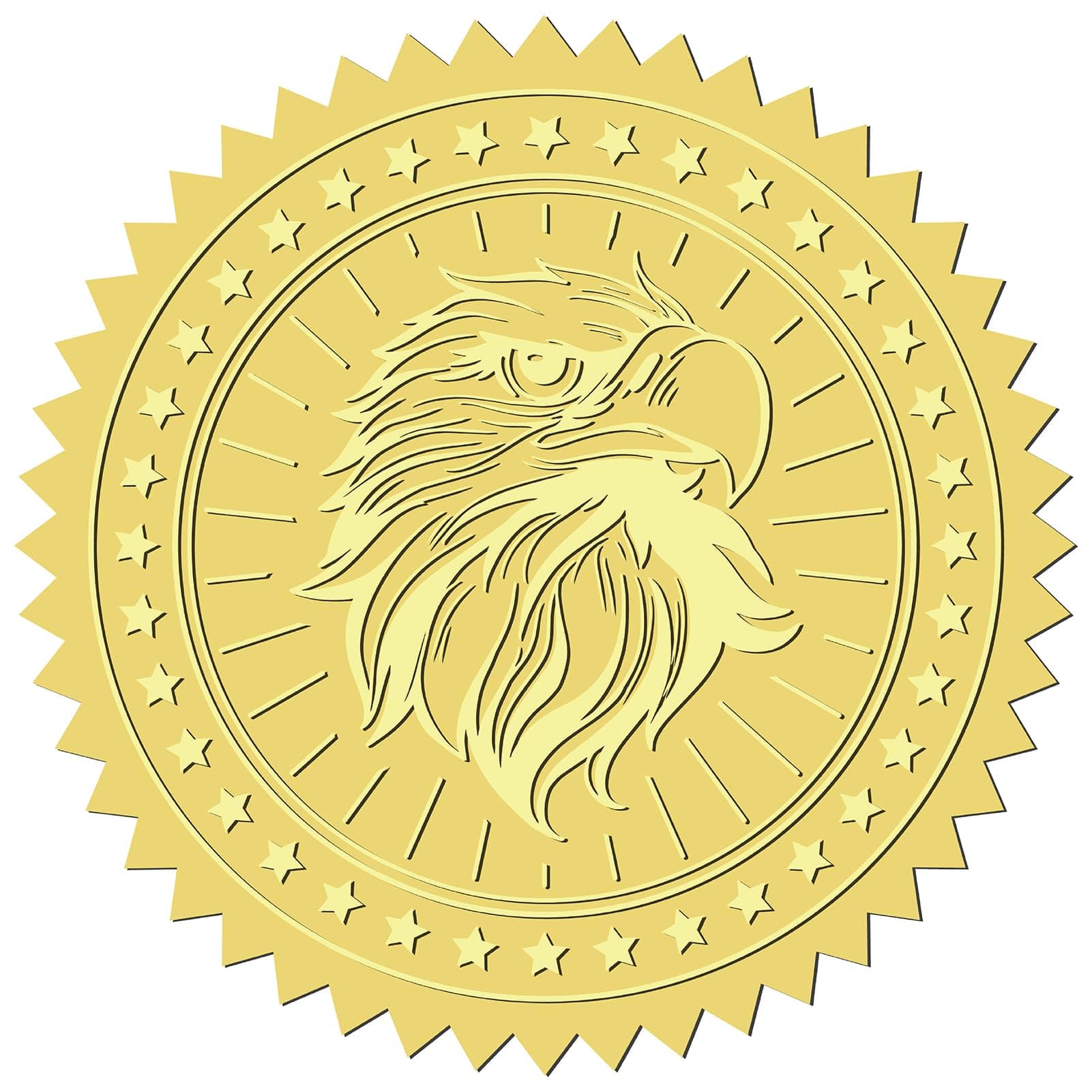 Autocollants ronds en feuille d'or pour vos invitations et diplômes de fête