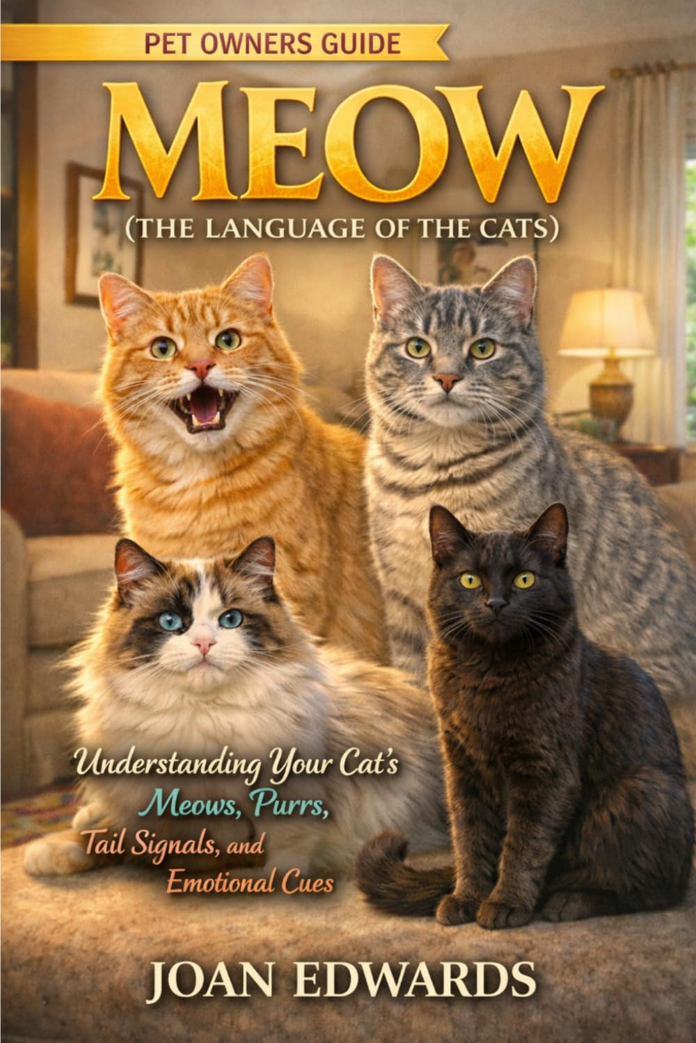 MEOW(THE LANGUAGE OF THE CATS): Understanding Your Cat’s Meows, Purrs, Tail Signals, and Emotional Cues.