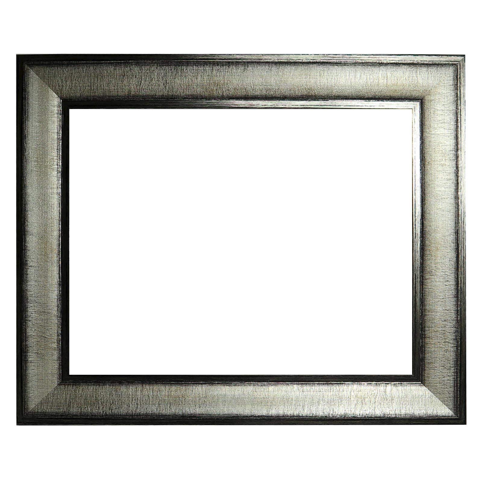 Cadre plastique argenté 60x80 cm Neumannn doté d'une moulure large de 78 mm