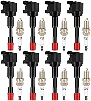 Vista 30 de ECCPP UF765 4 bobinas de encendido con 4 bujías de iridio A4 Q5 2014-2020 l4 2.0L 1.8L UF765