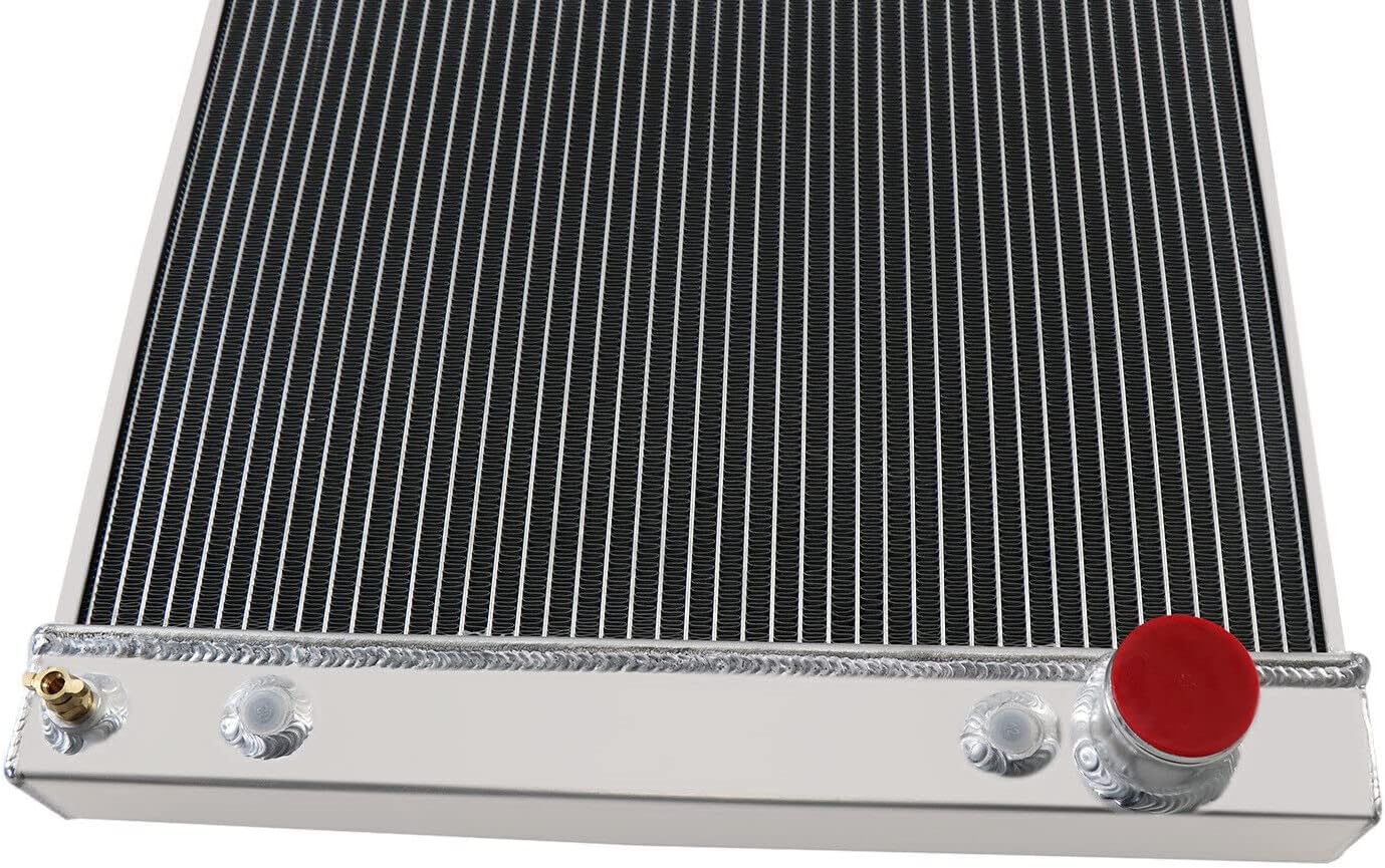 4 Row Aluminum Radiator for 1930-1950 Chevy GM 30s 40s 50s Transmission Cooler Hot Rod Classic
