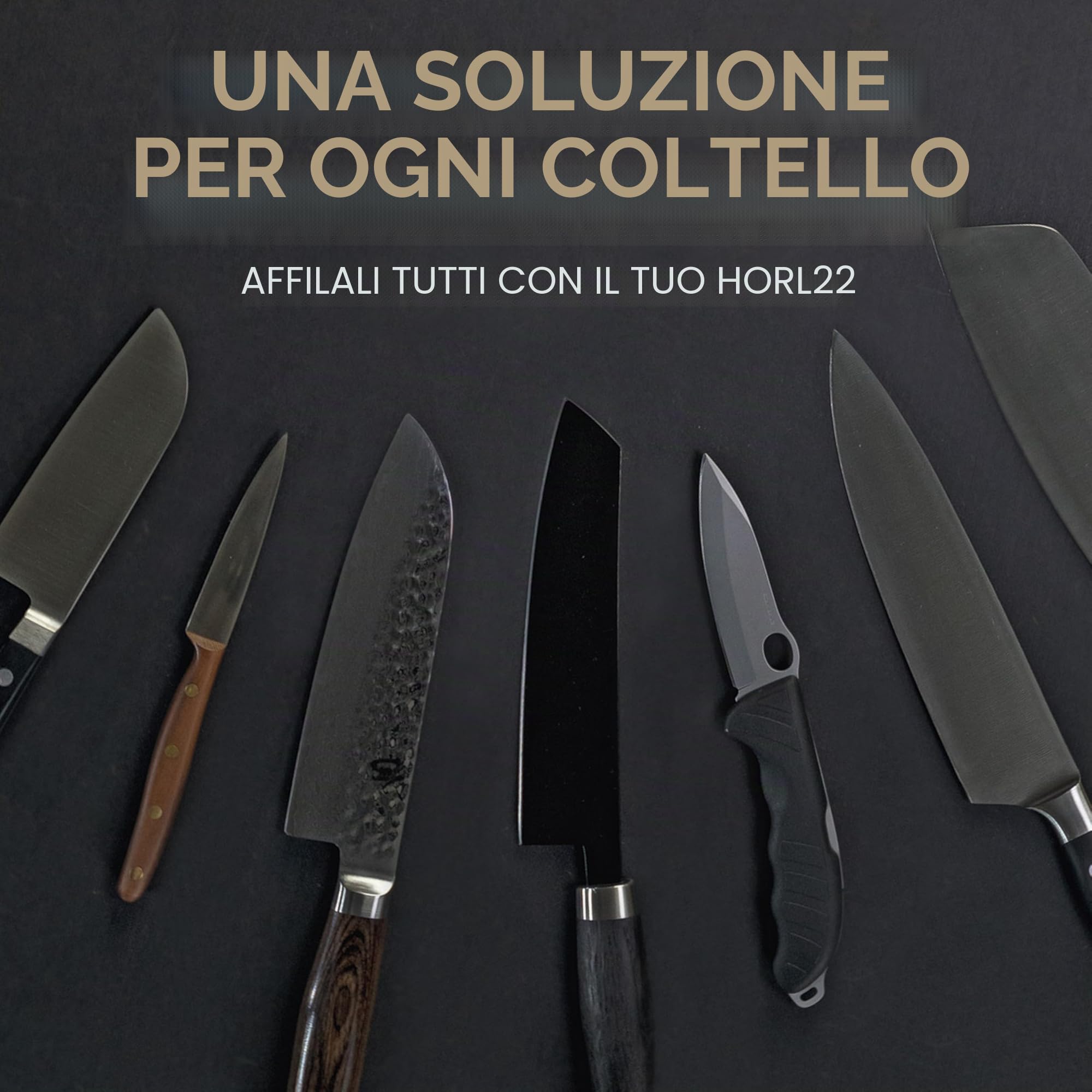 Affilacoltelli a rullo HORL2 Cruise - Tagliente perfetto ogni volta - Kit per affilare facilmente i coltelli con supporto magnetico a 20 gradi - Disegnato e prodotto in Germania