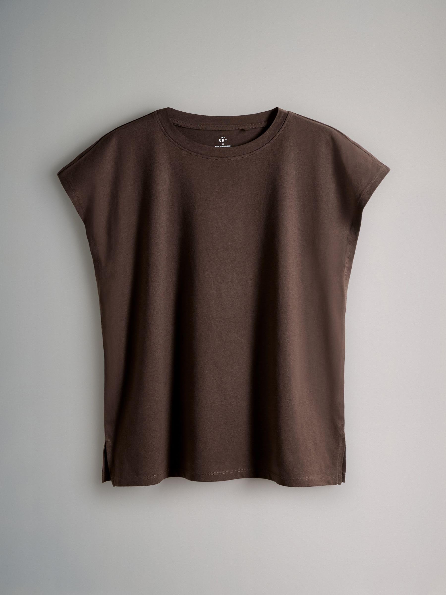 THE SET Damen 4er-Pack T-Shirts mit überschnittenen Ärmeln