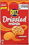 RITZ Drizzled Minis Caramel Crackers, Sweet & Salty Snack, Bag Format 226 g