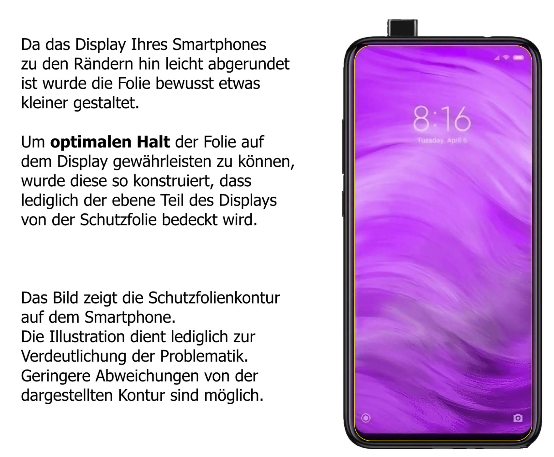 Dipos I Film De Protection D'écran En Verre Trempé 9H Compatible Avec Xiaomi Redmi 9A (plus Petit Que Le Verre Car Ce Film De Protection D'écran Est Bombé