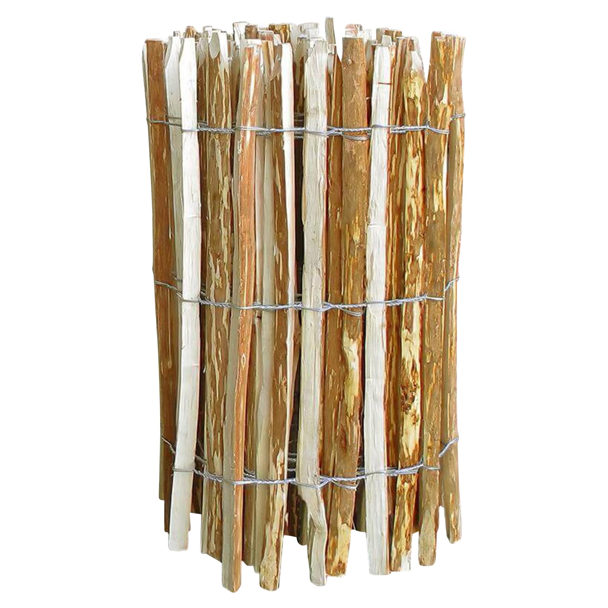NOOR Staketenzaun Berg-Haselnuss - rustikaler Rollzaun Naturzaun 1,2x5 m