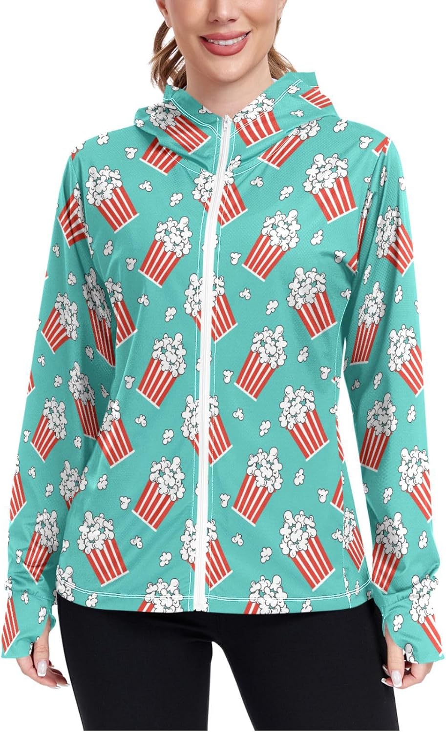Women'S UPF 50+ Uv Sun Protection Clothing Zipper Jacket Long-Sleeved Hoodie