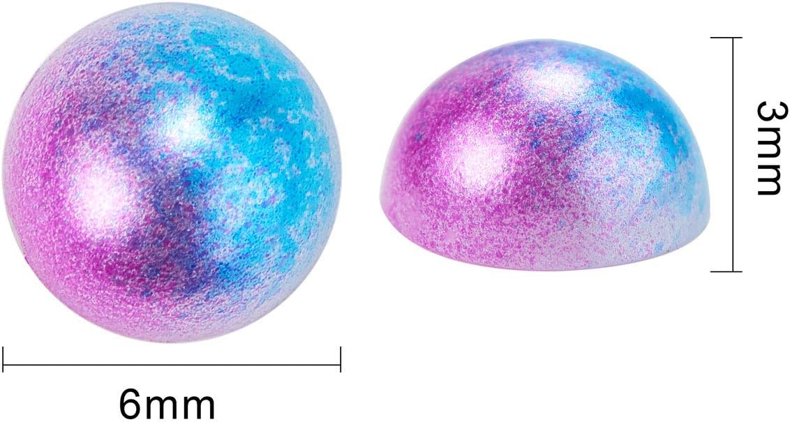 Airssory 1800 Pcs 10-Colors Acrylic Faux Pearls Imitation Pearl Half Round Cabochons Dome Slime Charms for DIY Jewlery Scrapbooking Embellishments Craft Making - 6x3mm : Everything Else