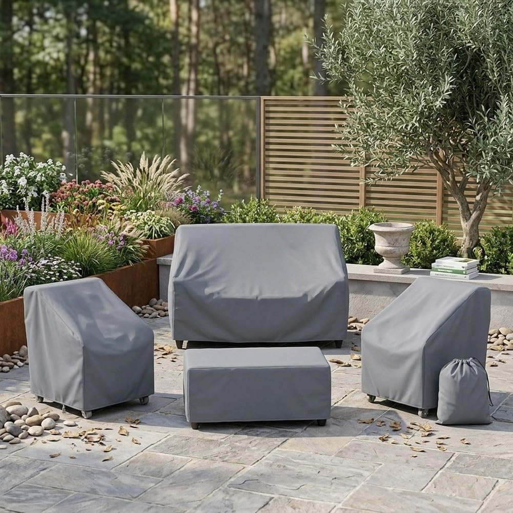 Protection Meubles Patio 4 PCS Sangles de Fixation(gray)
