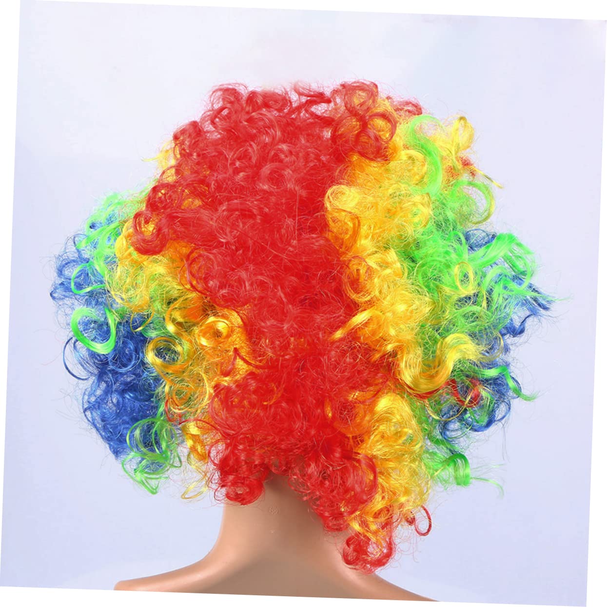 WOONEKY 9 Stk Clown Kostüm Perücke Fans Perücke Afro-n für Frauen Clown n für halloween faschingsn für Fußballfans flauschige Afro- Colorful