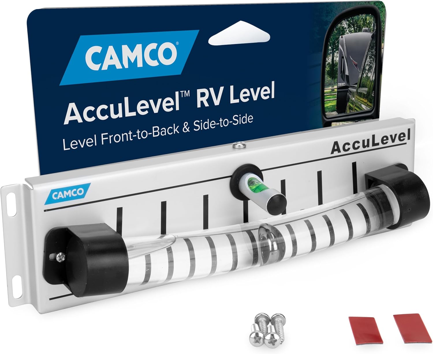 Camco Camper/RV AccuLevel - Features Front to Back and Side to Side RV Leveling - Easy to Install (25563)
