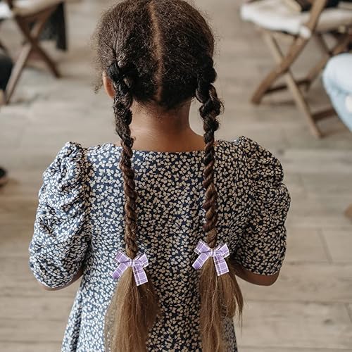 Miniatura 6 de FZBNSRKO 44 lazos para el pelo con flores coloridas, lazos para el pelo hechos a mano, lindos lazos para el pelo de niñas/lazos elásticos coloridos