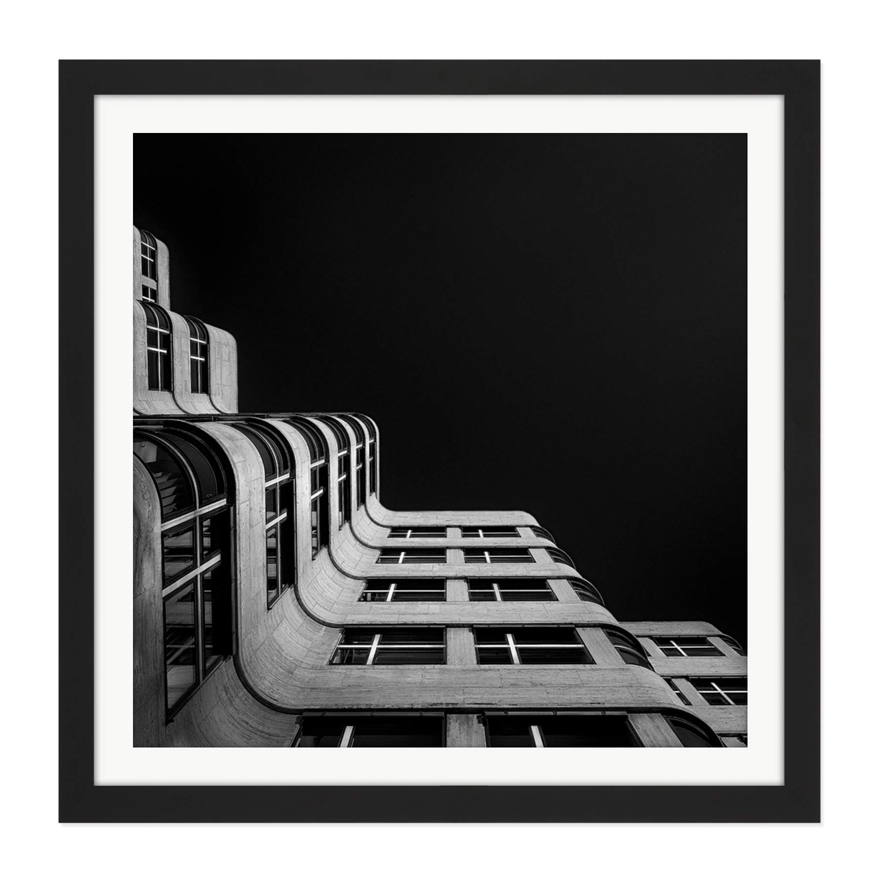 Artery8 Warby ShellHaus Berlin Germany Architecture Photo Square Wooden Framed Wall Art Print Picture 16X16 Inch
