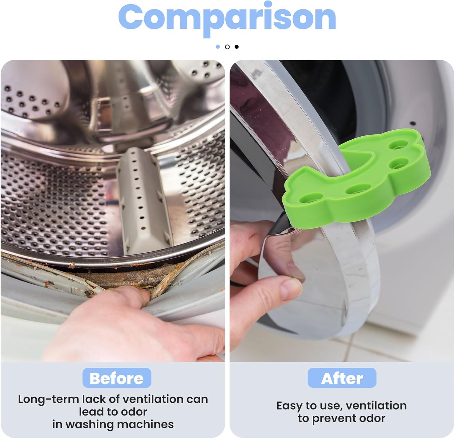 Green Washing Machine Door Prop, Front Load Washer Door Holder, Laundry Prop Open Door Stopper Accessories for Dishwasher, Dryer, Washer (1 Pack) image 3 of 7 B0F2MK8DFF