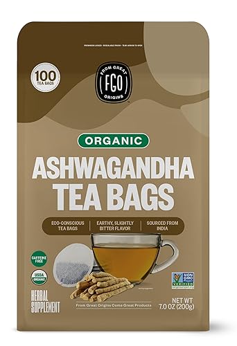 Vista 306 de FGO Té de menta orgánico, 100 unidades, bolsitas de té ecológicas, sin cafeína, el embalaje puede variar (paquete de 1)