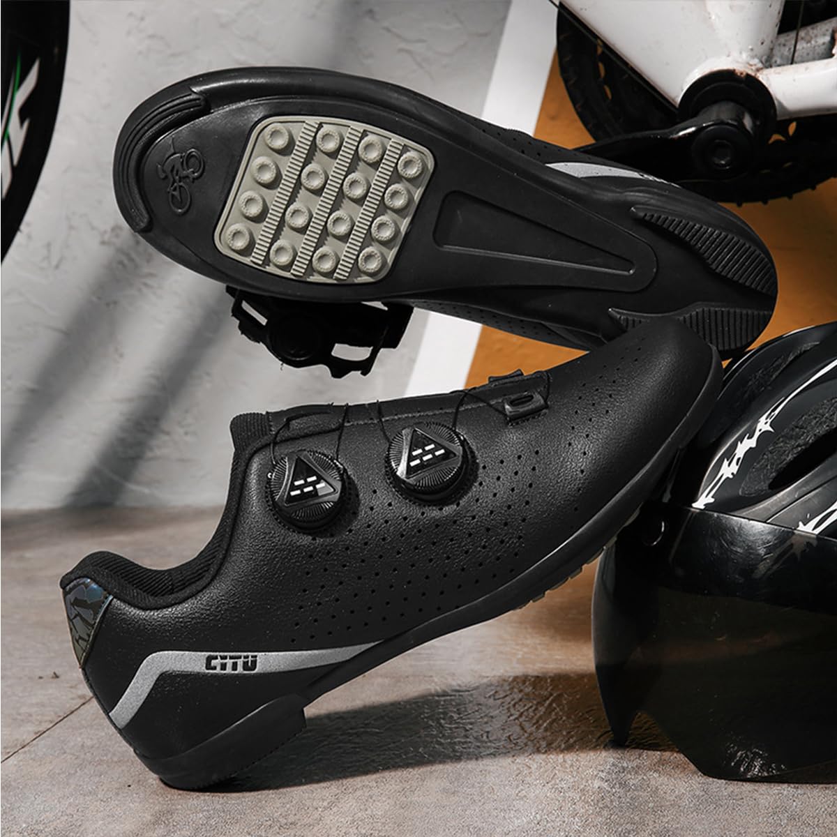 Fahrradschuhe Herren Damen Ohne klick Mit Gummisohle