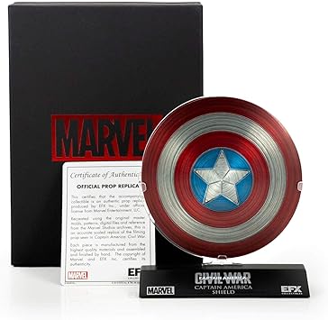 Marvel Civil War Collectibles Captain America Die Cast Shield Replica, 16 Scale Replica 4 inches