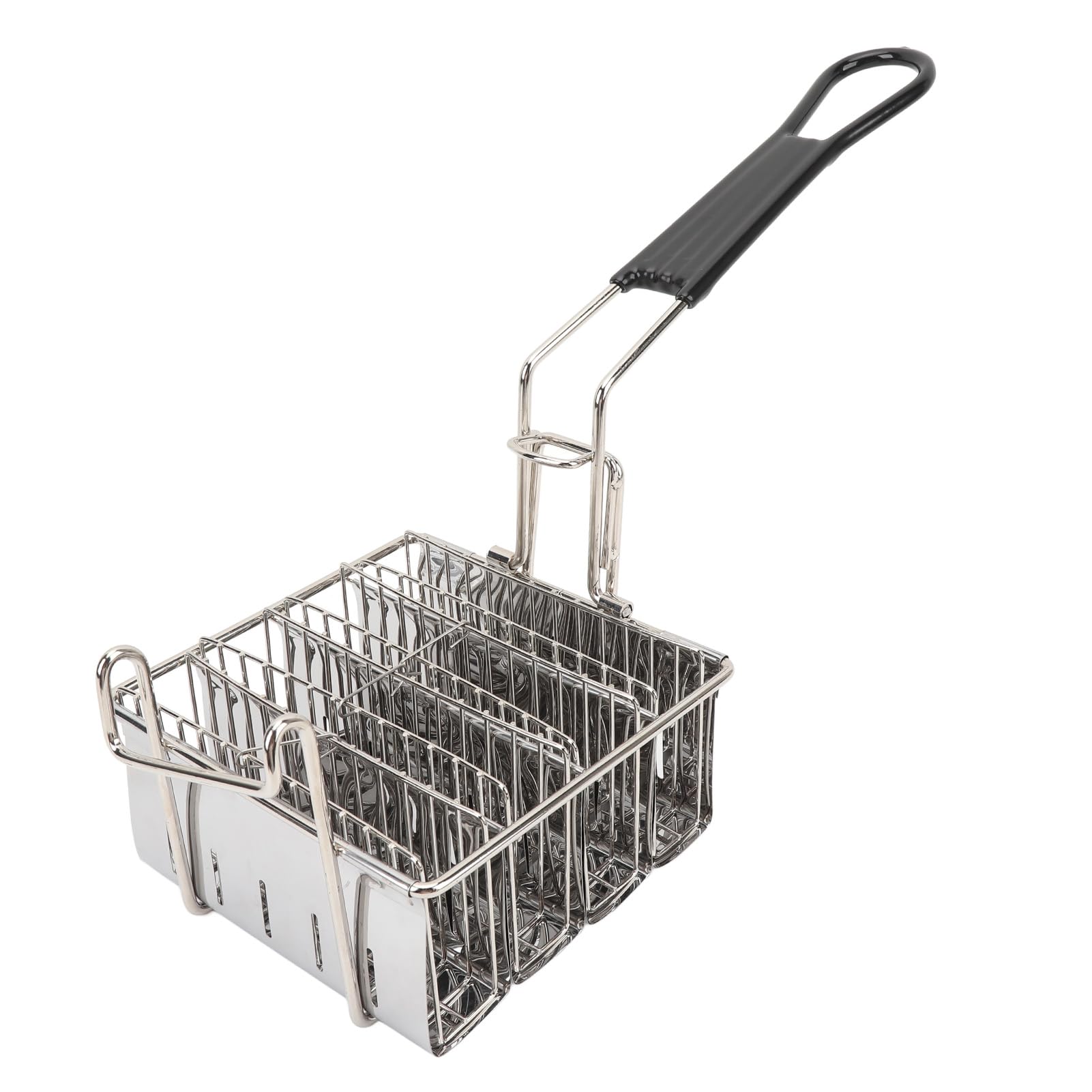Cesta para freir tacos, cesta de acero inoxidable para tacos con capacidad para 4 tortillas, cesta para freir tacos con asa, utensilio de cocina para burritos y tortillas