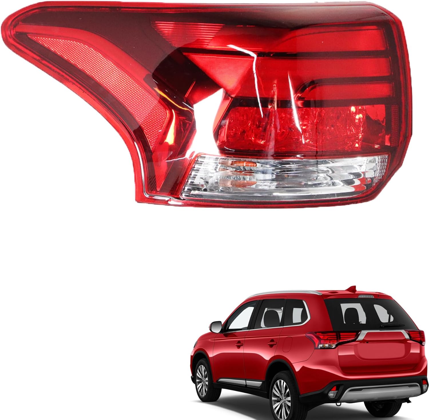 Tail Light Brake Lamp Assembly Rear Driver Side Clear Lens Replacement for 2016-2020 Outlander