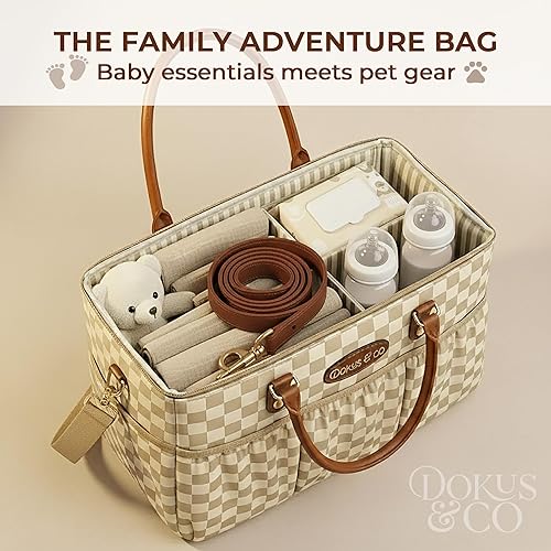 Miniatura 3 de DOKUS & CO Luxe - Bolsa de pañales plegable, extra grande para el hogar, viajes y automóvil, bolsa de pañales lista para el hospital