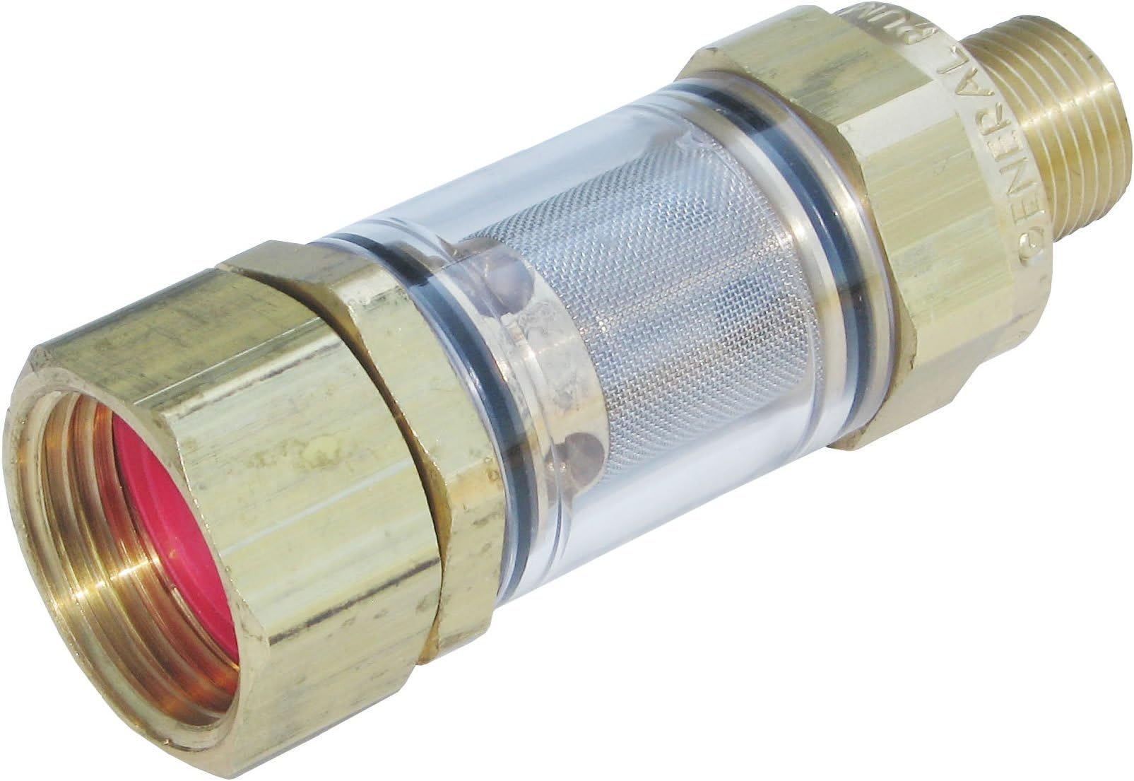 General Pump 100650 DuraView Inlet Filter Integrated Garden Hose Nut, 8.0 GPM, 150 Maximum psi