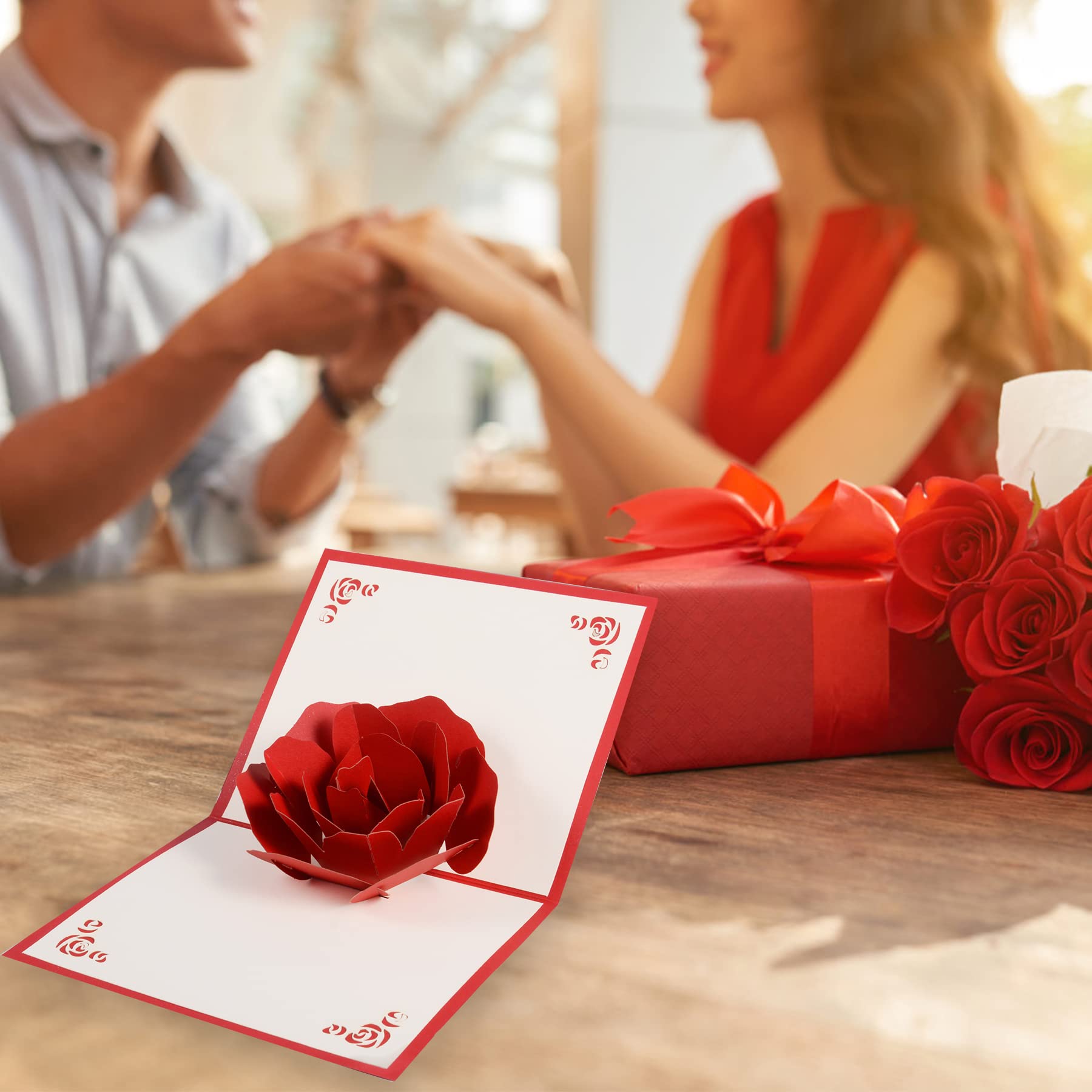 PopUpia Biglietto San Valentino Pop-Up 3D Love Tree - Biglietto Fatto A Mano Per Coppie, Anniversari