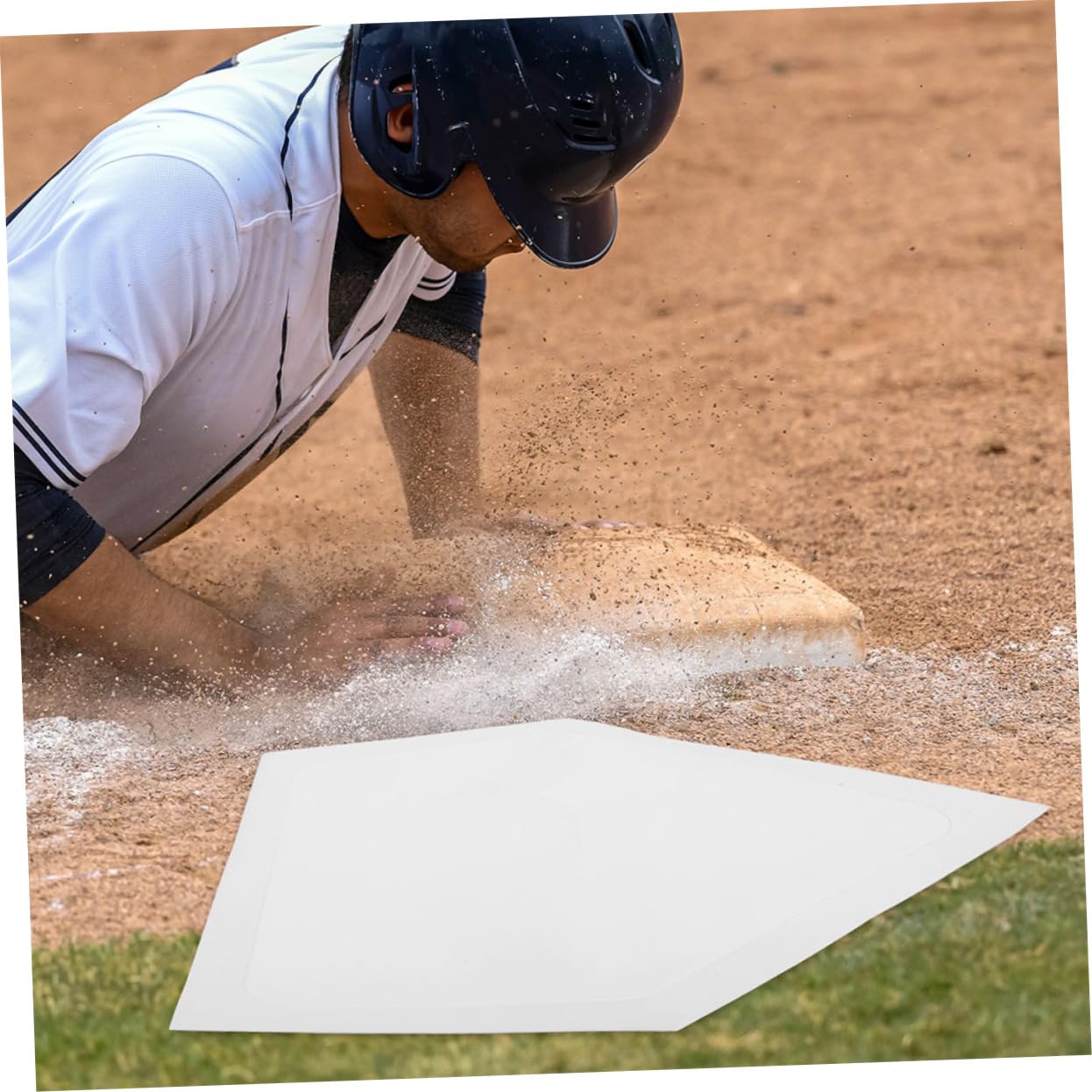 ibasenice Baseball Pitcher Training Plate 3pcs Training Mats Home Plate Markers Baseball Marking Pads Sports Exercise Markers Compact Lightweight