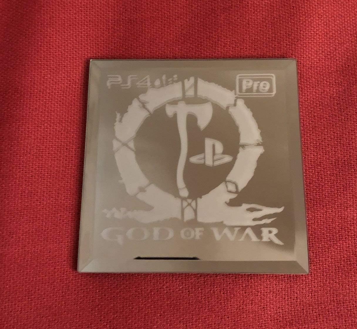God of War PS4 Limited Edition Logo Mirror Glass Etching