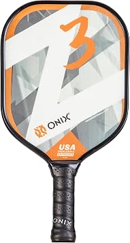مضرب بيكل بول من ألياف الكربون Onix Graphite Z5 ذو شكل عريض ونواة على شكل قرص العسل ووجه من الجرافيت
