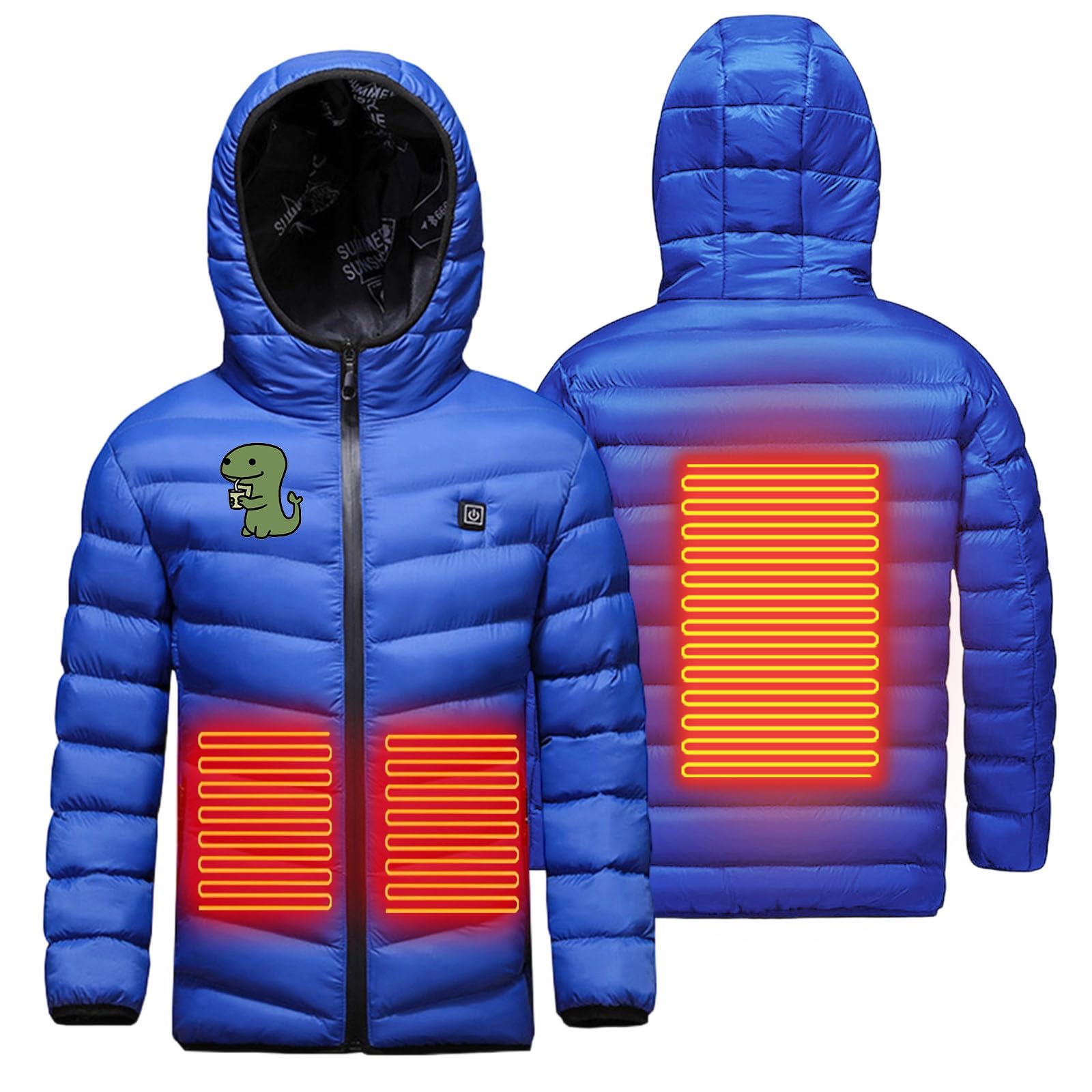 Giacca Riscaldato per Bambino 2026 Riscaldata USB Cappotto con Cappuccio