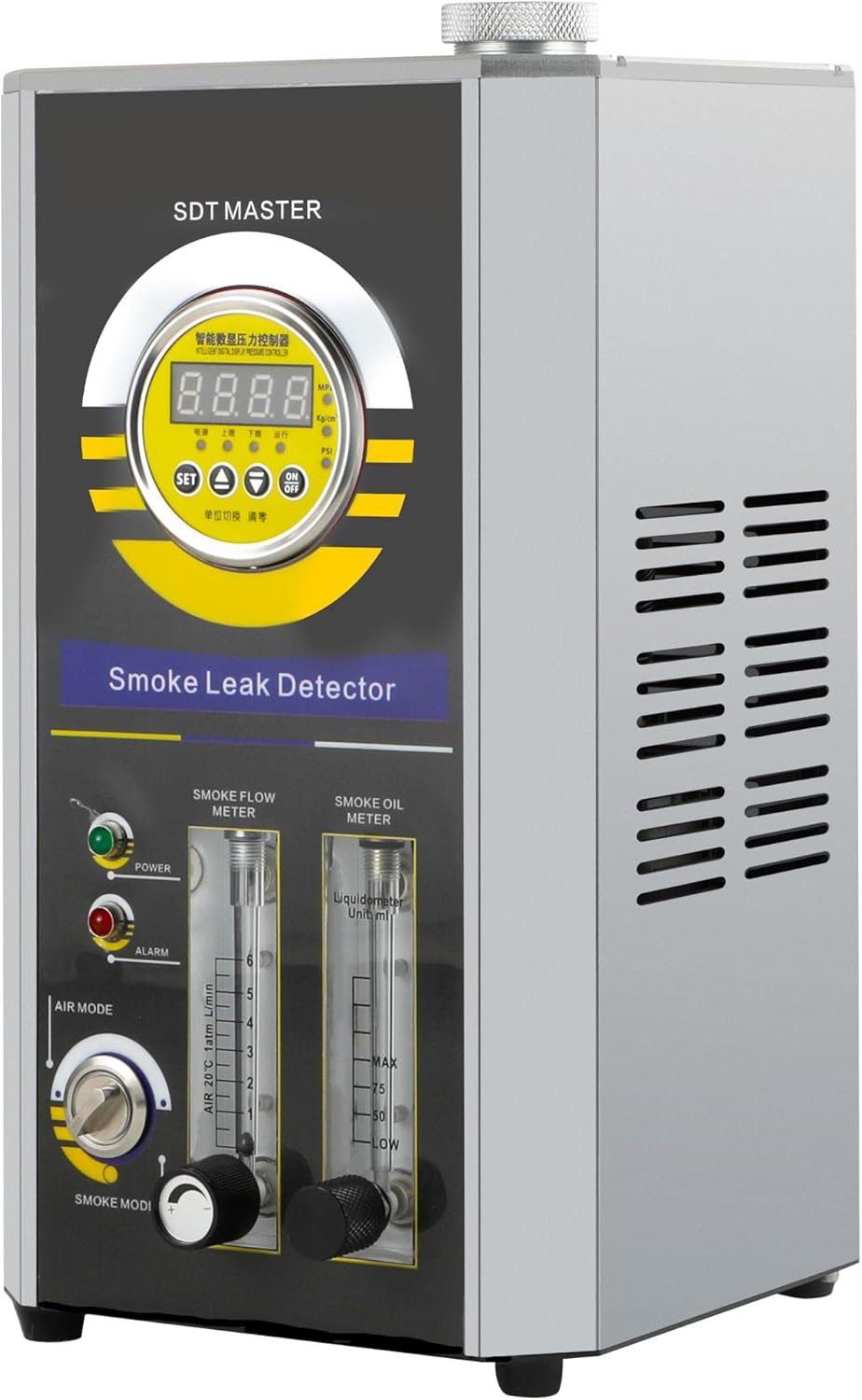 Automotive EVAP Smoke Diagnostic Machine,SDT Master Dual Mode Fuel Pipe System Leak Detectors Testers with Adjustable FlowMeter,Intelligent Digital Display Pressure Controller : Automotive