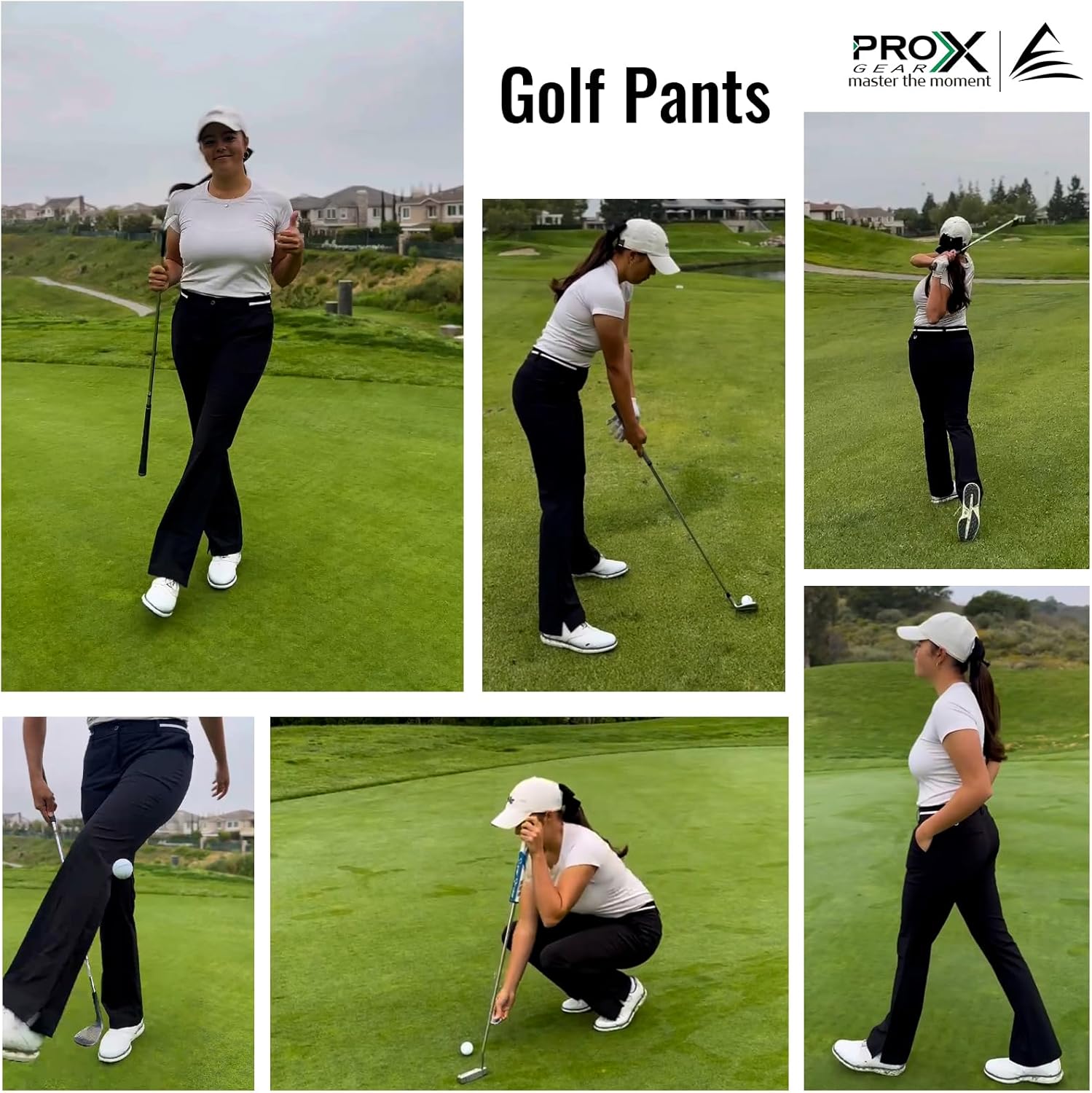 Women Golf Pants with Pockets Spring Summer 4-Way Stretch Lightweight Quick Dry Casual Pants Athletic UPF 50+ - Image 4