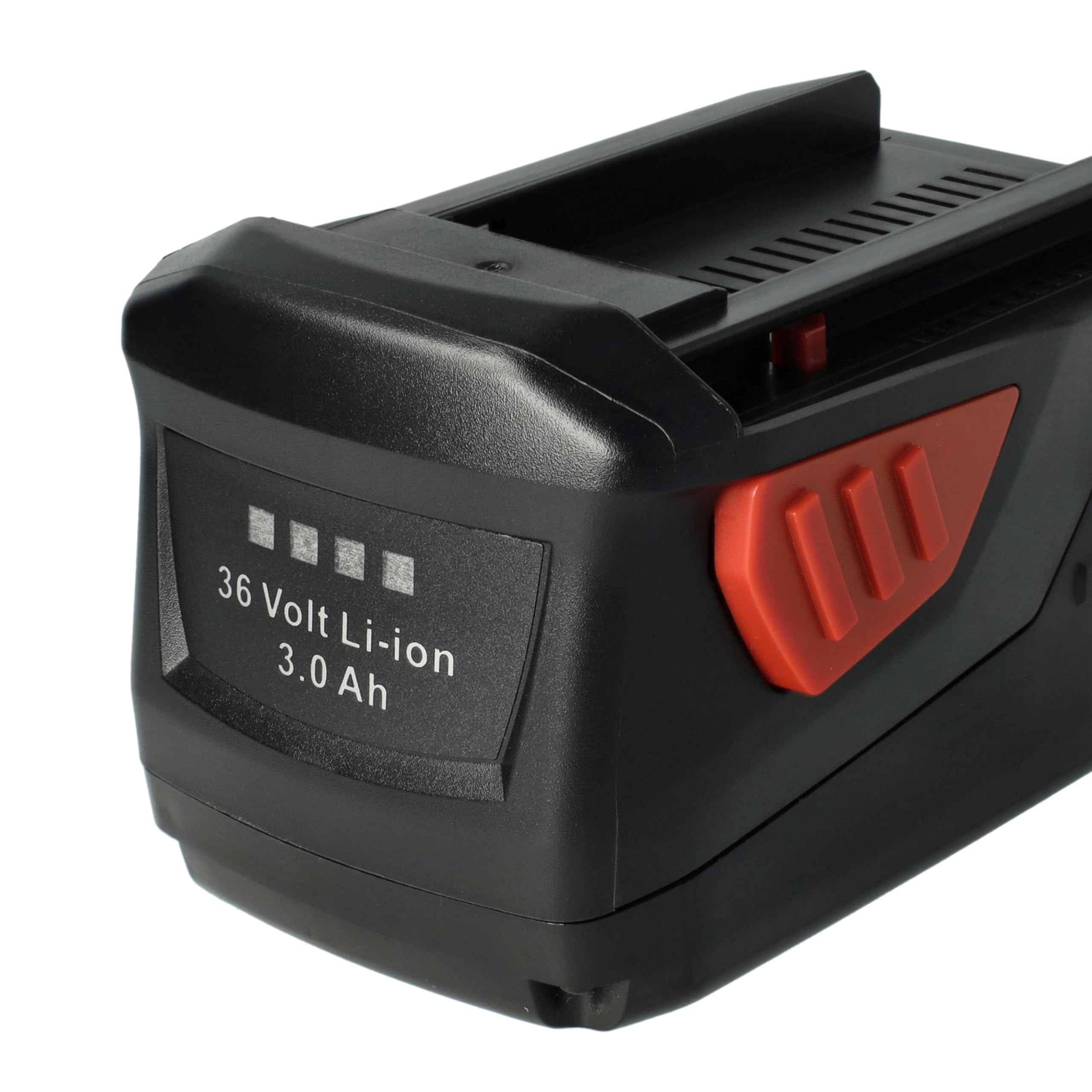 vhbw 3x batteria compatibile con Hilti TE6-ALi, TE6-A36, TE 6A, TE6A, TE 6-A36 AVR, TE 500-A36, CPC 36V utensile elettrico (3000 mAh, Li-Ion, 36 V)