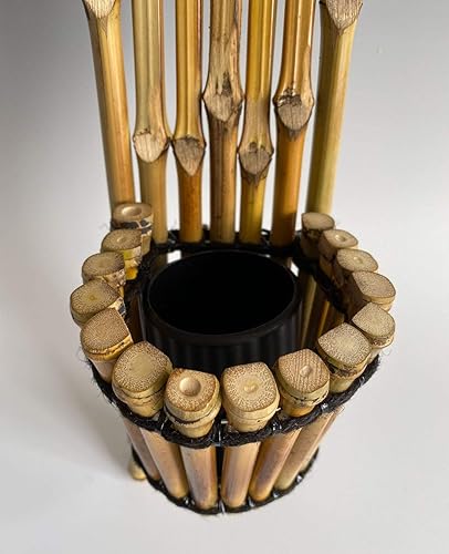 Miniatura 3 de Ikebana Dreaming Florero, contenedor japonés de bambú para colgar en la pared (transparente)