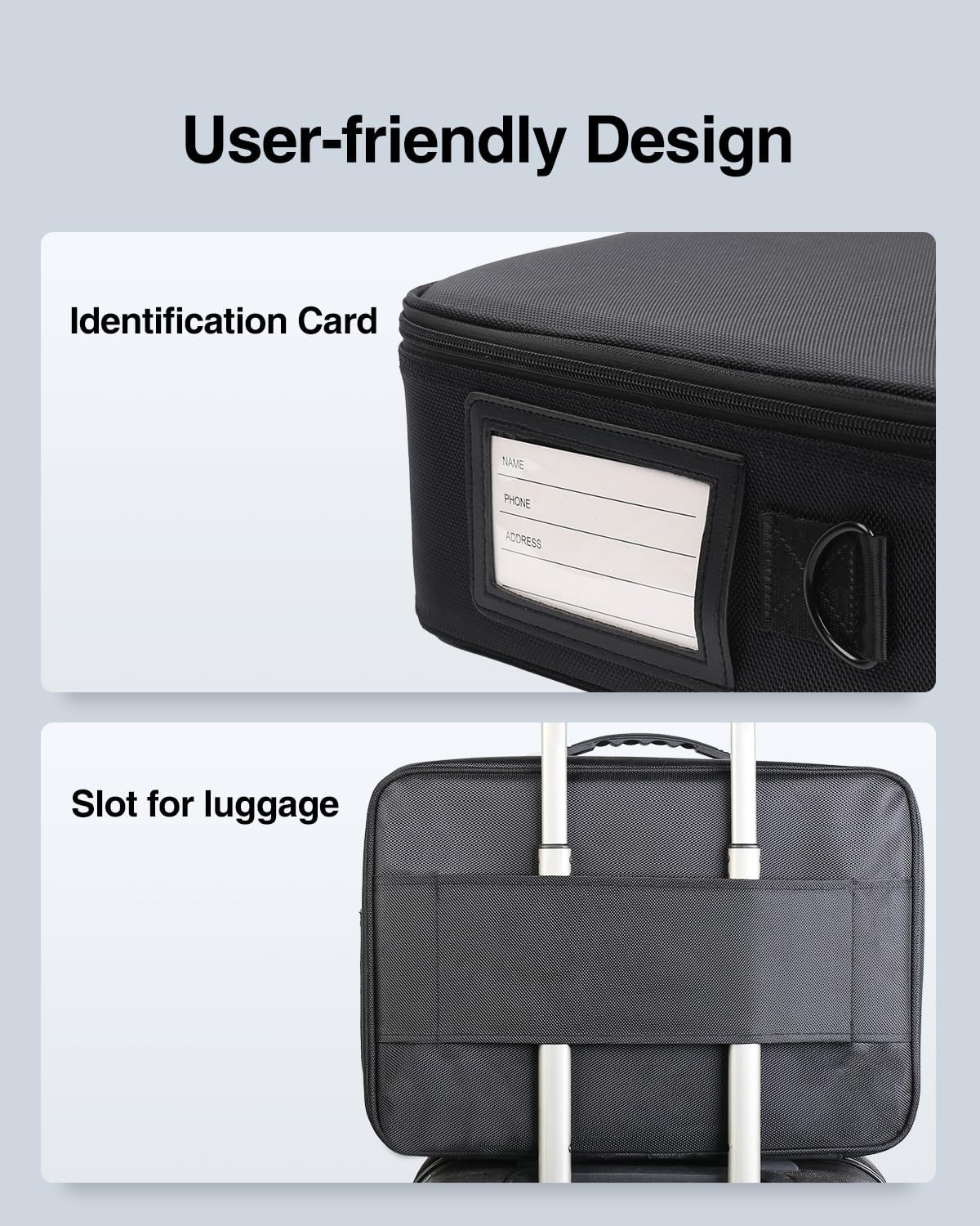 Luxtude Trading Card Storage Box w/Adjustable Dividers, Large Trading Card Carrying Case w/Combination Lock, Baseball Sports Cards Case for 35pt Toploaders, Sports Cards Storage for Pokemon/TCG etc.