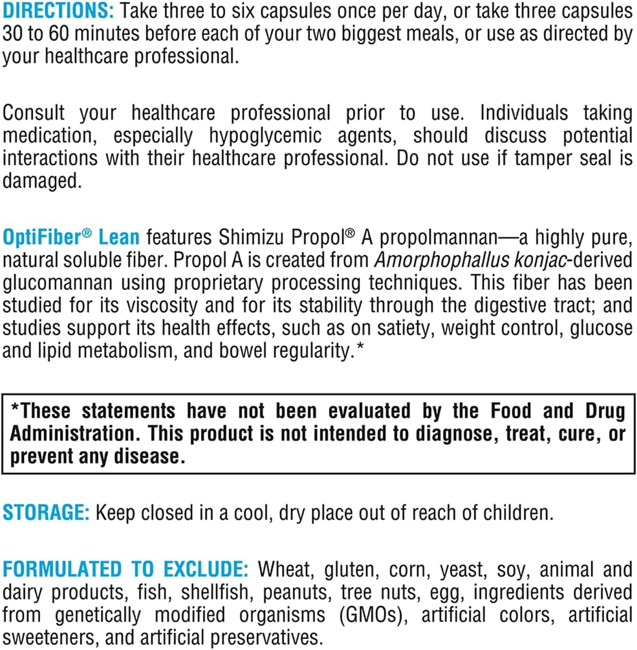 XYMOGEN OptiFiber Lean - Daily Fiber Supplement for Digestive Health & Regularity Support* - Soluble Propolmannan Fiber - Non-GMO, Gluten-Free, Vegan - 120 Capsules