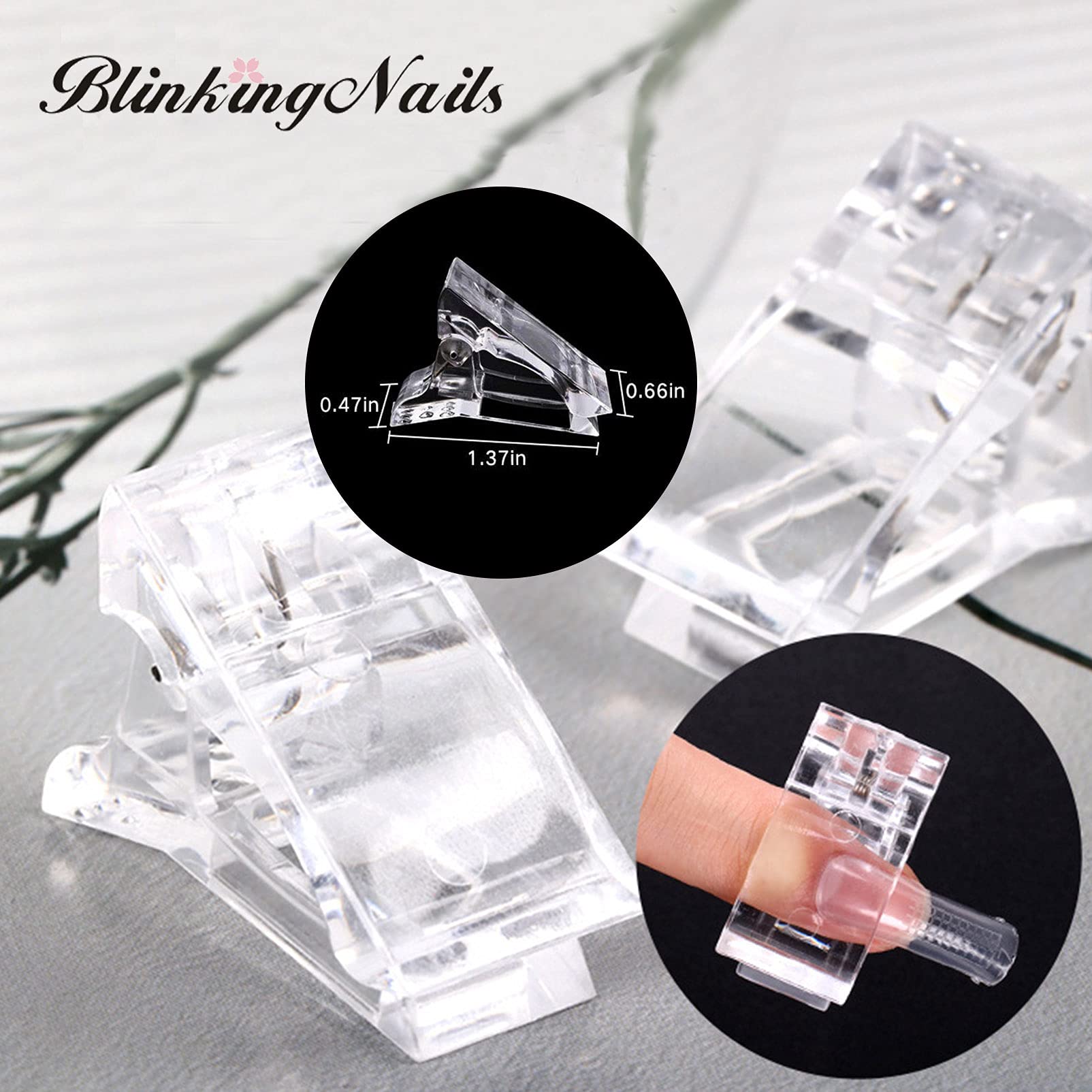 Nail Tips Clip 10Pcs with Gel Nail Molds 48pcs,Dual Nail Forms Set including Dual-ended Poly Extension Gel Brush for Quick Building Poly Extension Gel come with Nail File Nail Dust Remover Brush - Image 3