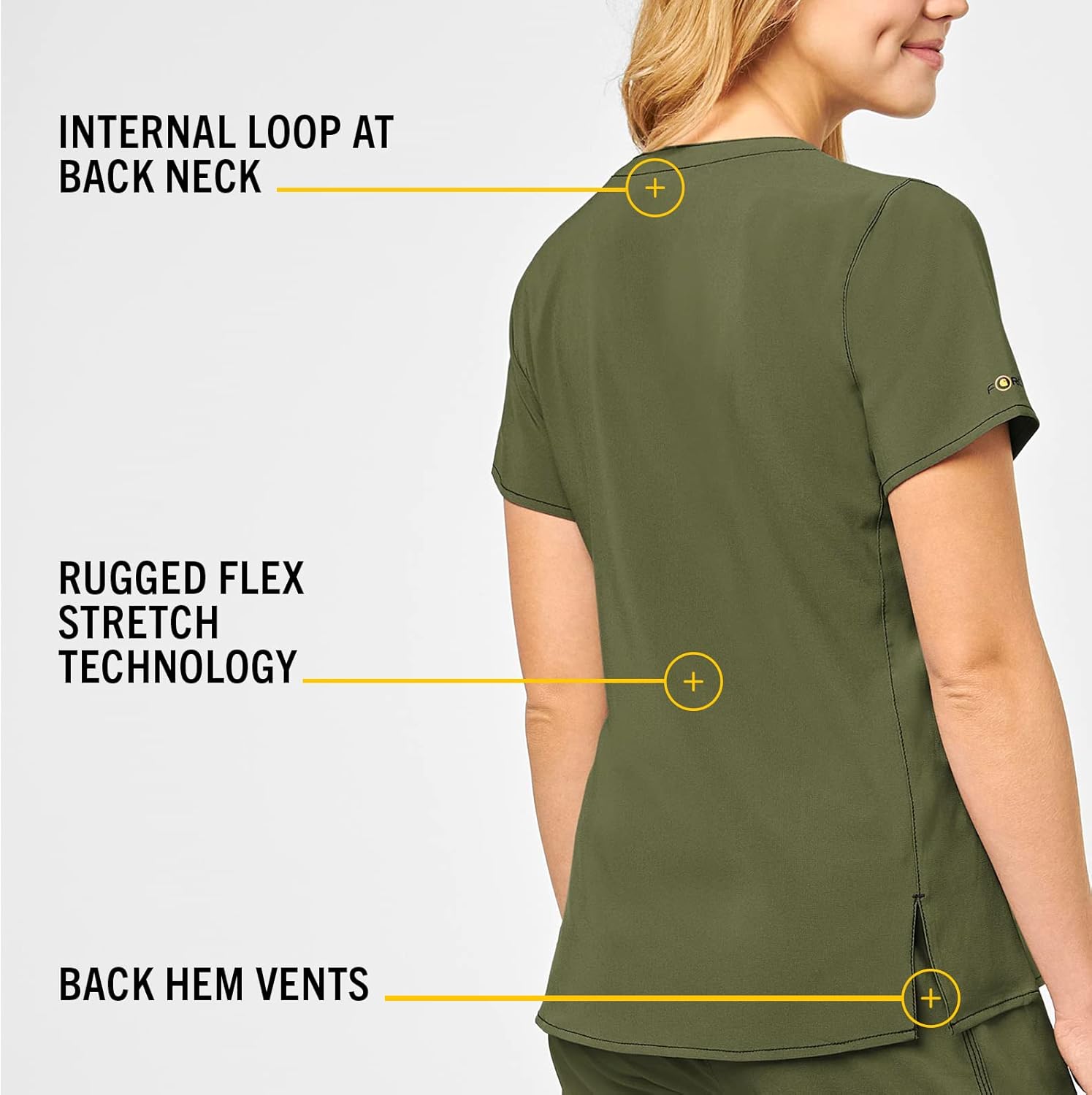 Carhartt Scrubs C12610 Women's Force® Cross-Flex Modern Fit Chest Pocke - Image 5