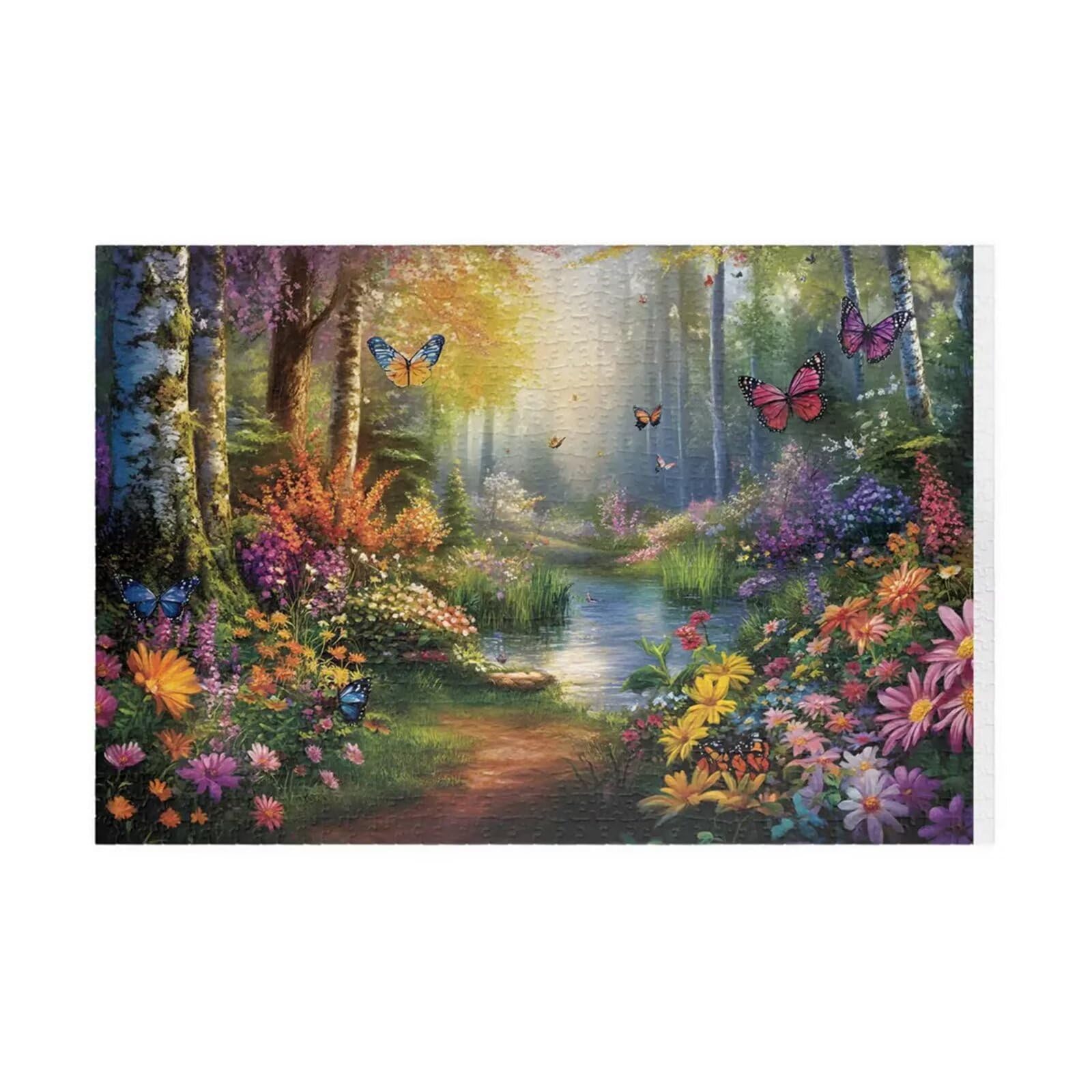 Puzzle 700 elementów Dorośli Kwiaty Motyle Nadrzewne Puzzle Trudne i wymagające gry edukacyjne Klasyczne puzzle Puzzle 700 elementów Dorośli Stymulujący prezent 52 x 38 cm