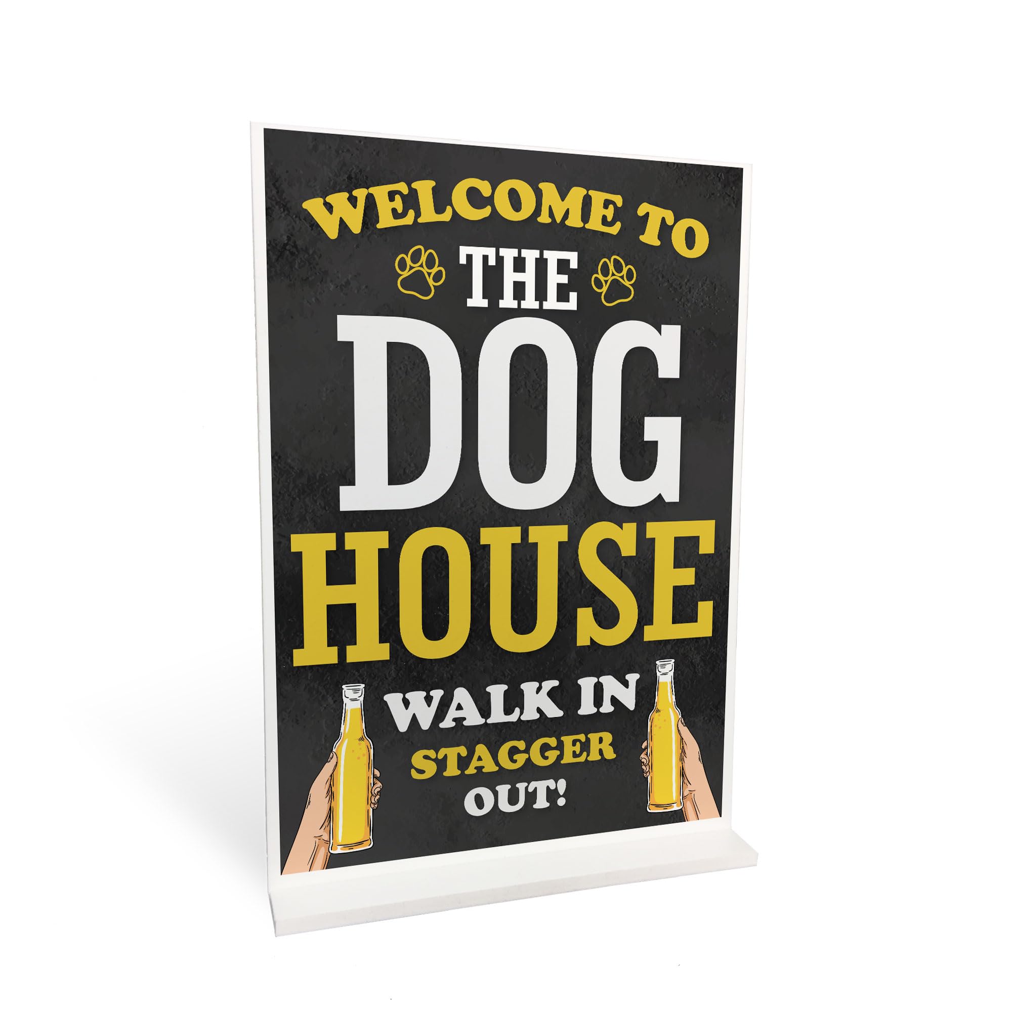 Red Ocean THE DOG HOUSE Standing Sign Funny Pub Bar Man Cave Sign Alcohol Gift For Men Shed Sign
