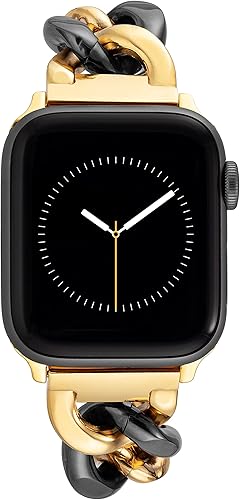 Anne Klein Pulsera de cadena de moda para Apple Watch, segura, ajustable, correa de repuesto para Apple Watch, se adapta a la mayoría de muñecas