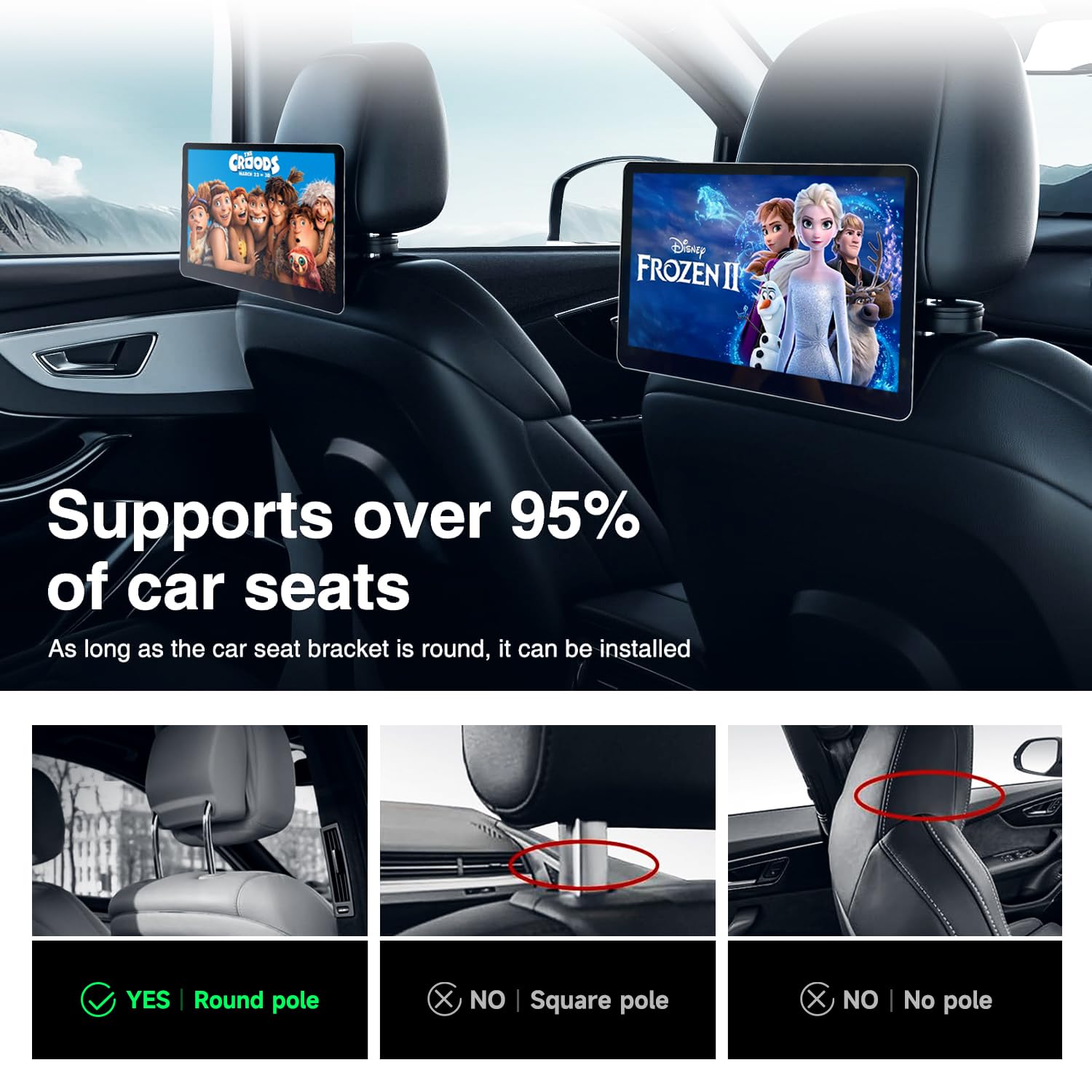 Snapklik.com : 11.6 Inch 4K Android Portable Car TV Headrest Monitor ...