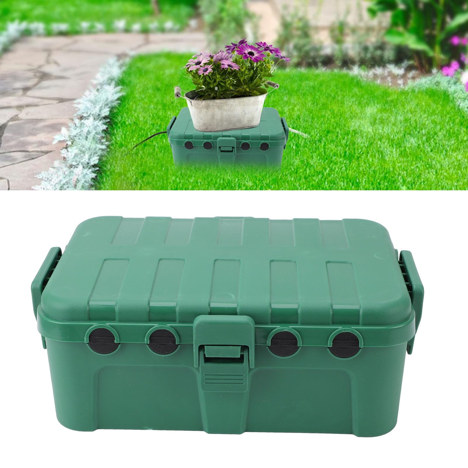 Boîtier électrique Extérieur étanche, IP54 Résistant aux Intempéries, Boîtier Couverture Connexion de Rallonge avec 6 Entrées de Câble, Protection la Prise Courant Lumière