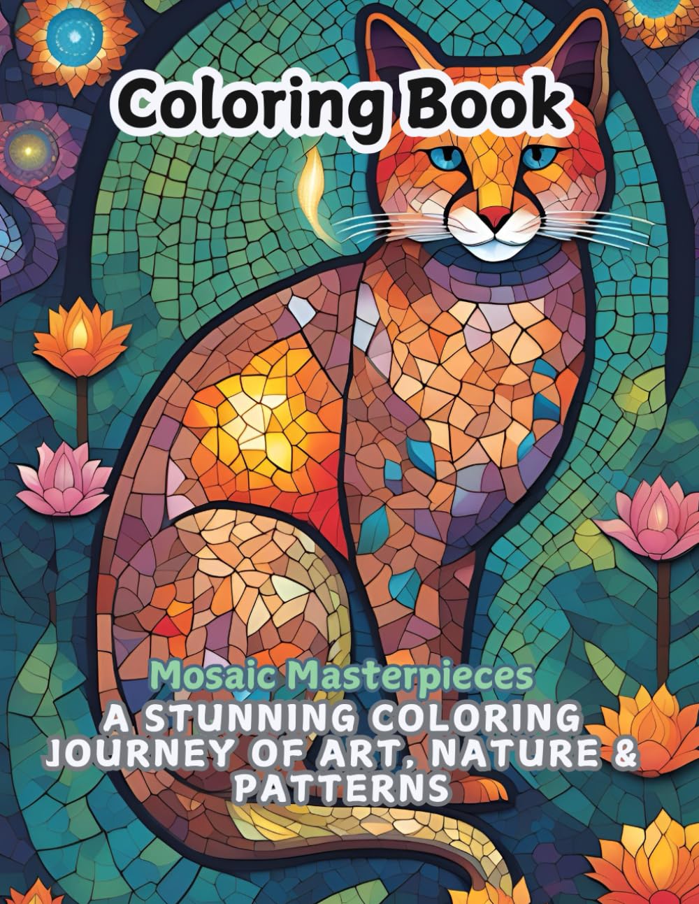 Coloring Book Mosaic Masterpieces: A Stunning Coloring Journey of Art, Nature & Patterns: Explore Relaxing Mosaic Art with Animals, Patterns, and More—Perfect for All Skill Levels