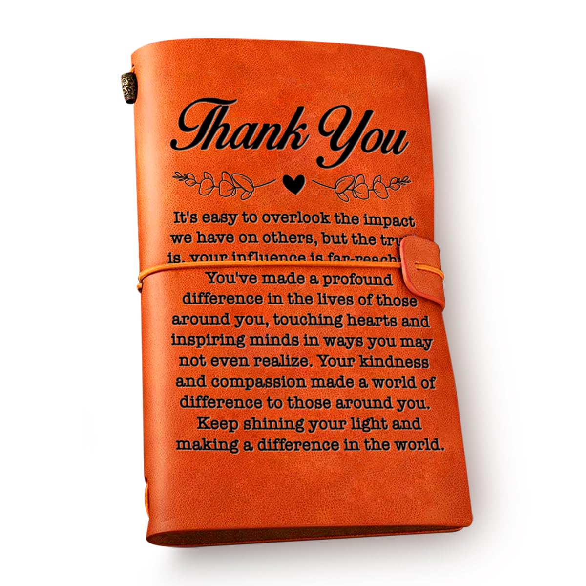 NGAEAK Thank You Gifts for Women Men Leather Journal Notebook, Employee ...